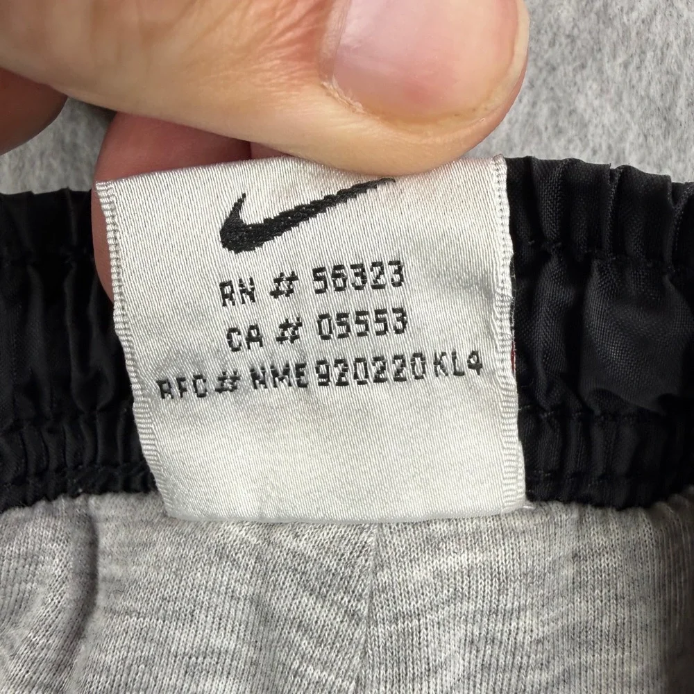 Vintage Nike Track Pants Mens Medium Black‎ Lined Windbreaker Ankle Zip Joggers
